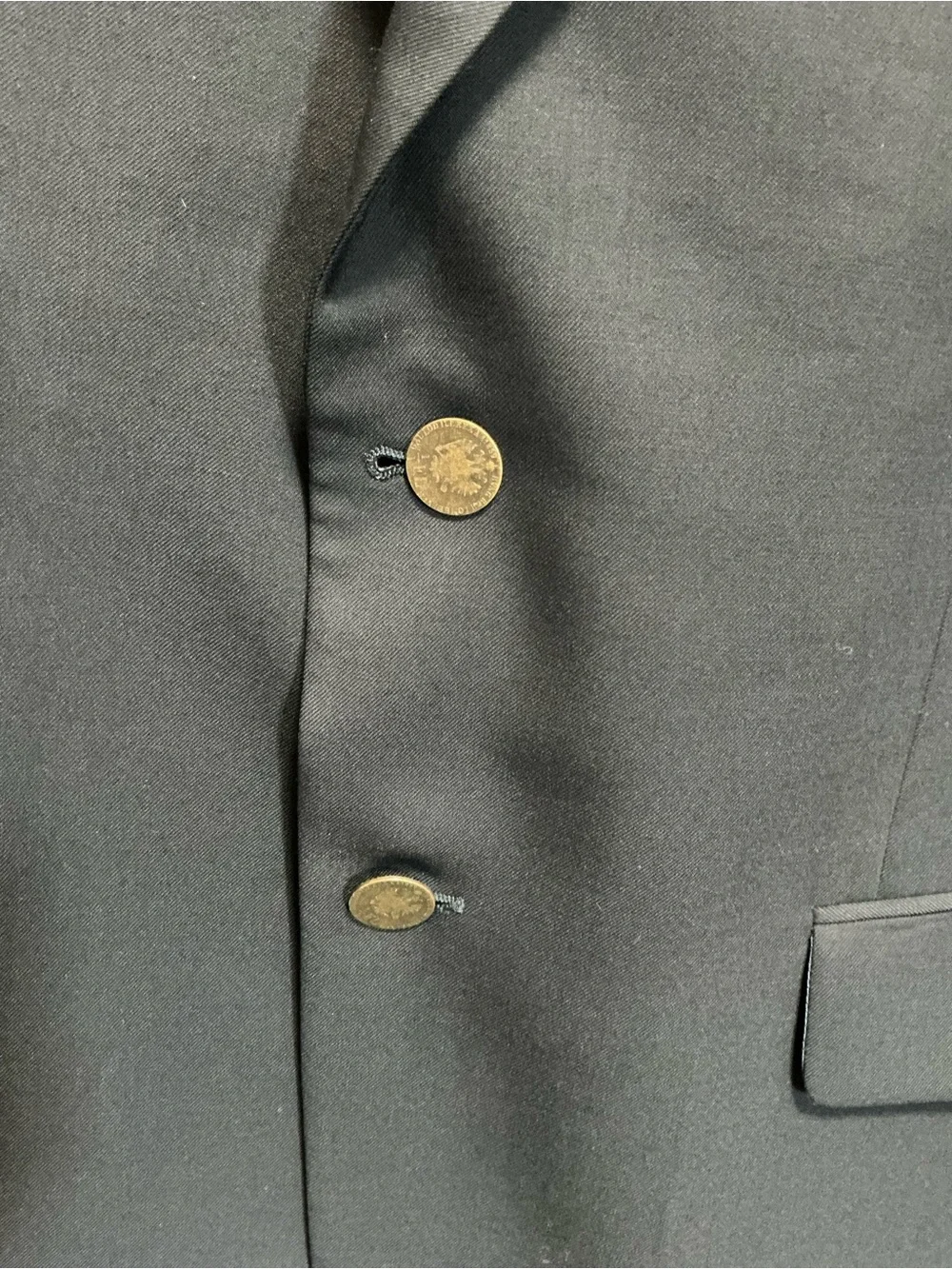 Hickey Freeman Dark Navy Two-Button Sport Coat